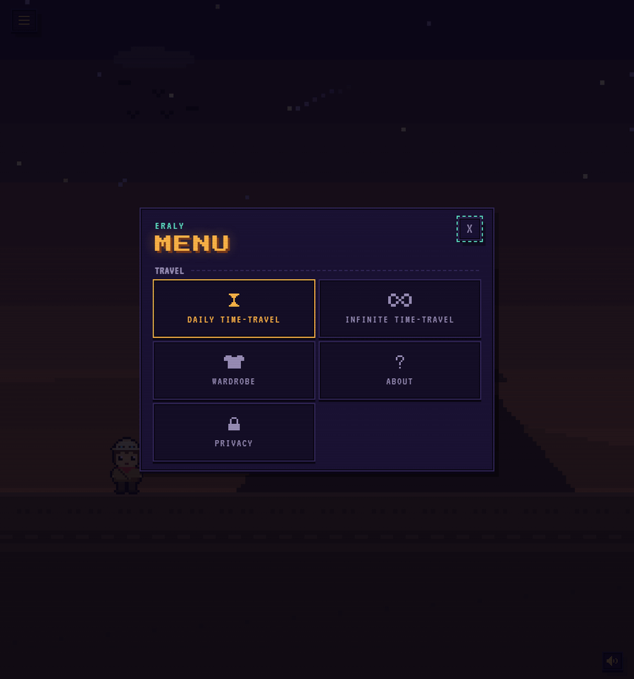 Eraly: The travel menu: Daily or Infinite time travel