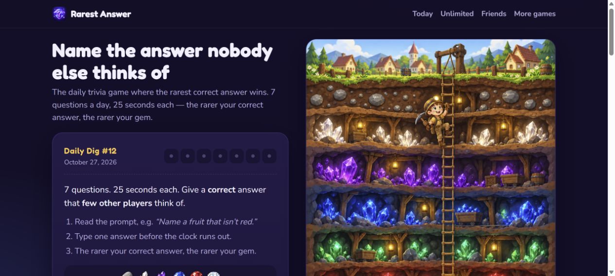 Rarest Answer game screenshot